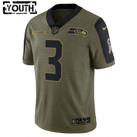 Kinder Seattle Seahawks Trikot Russell Wilson 3 Nike 2021 Salute to Service